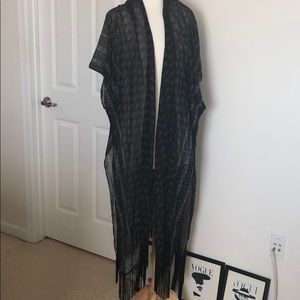 Free Press Boho fringe bottom Kimono